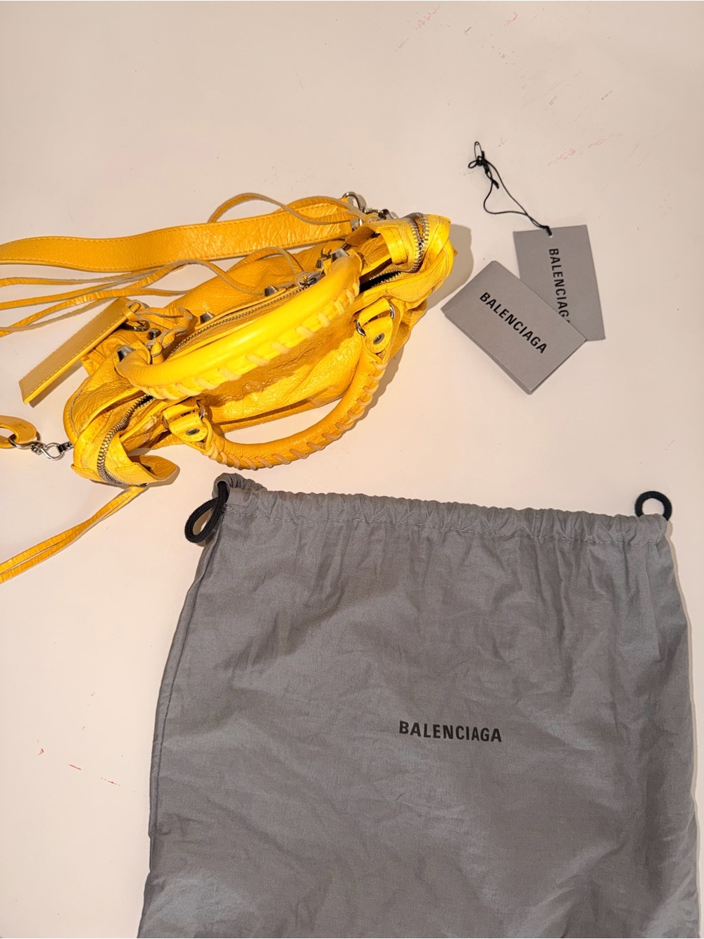 Balenciaga City Bag yellow mini Leather Crossbody - Picture 8 of 9